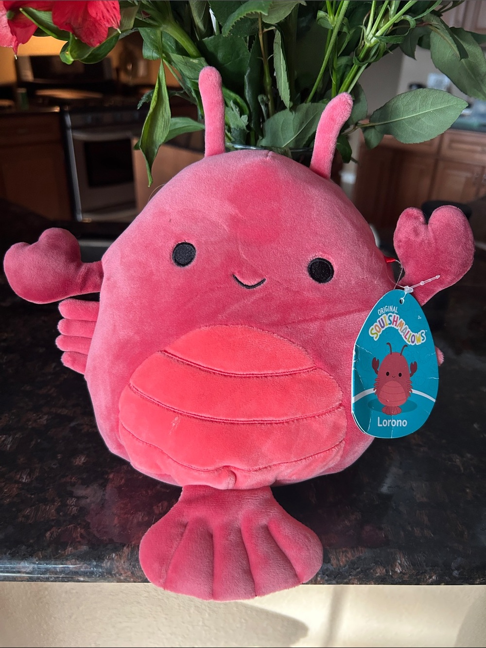 Squishmallows Lorono Plush - Pink Coral Tones